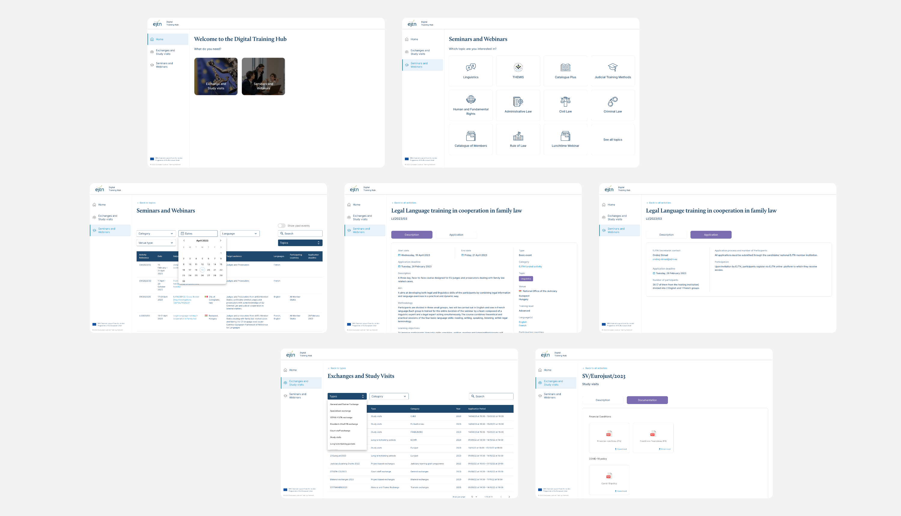 Visuels application EJTN