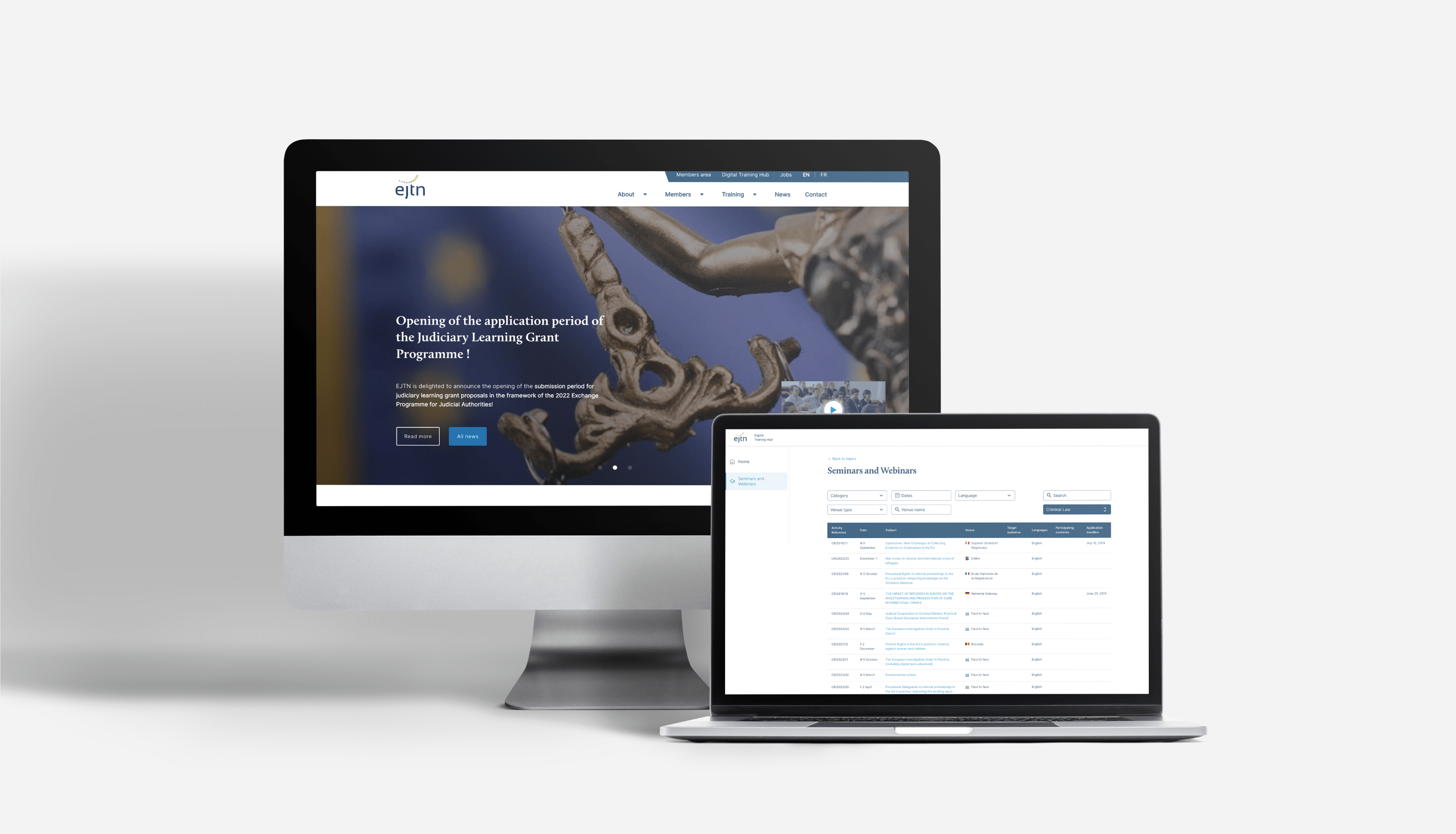 Visuels site web EJTN